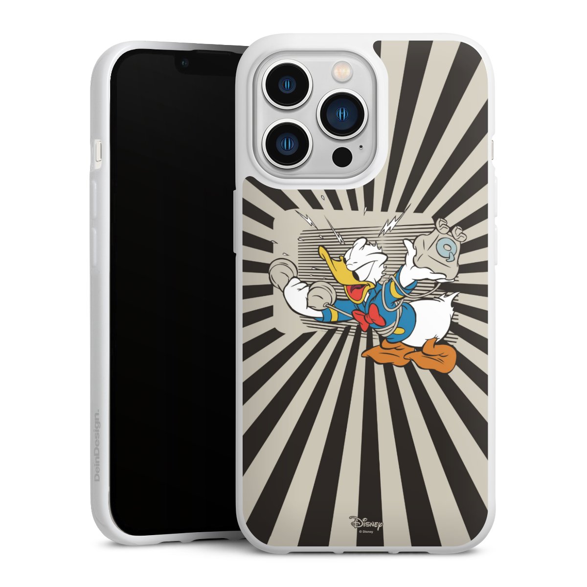 iPhone 13 Pro Handy Silikon Hülle Case weiß Handyhülle Donald Duck Disney Official Licensed Product Silikon Case