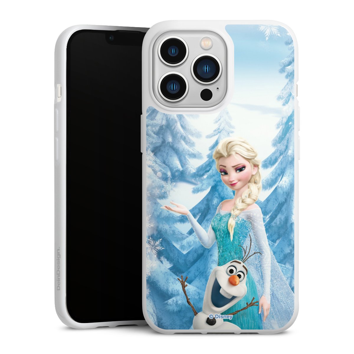 iPhone 13 Pro Handy Silikon Hülle Case weiß Handyhülle Official Licensed Product Frozen Elsa Disney Silikon Case