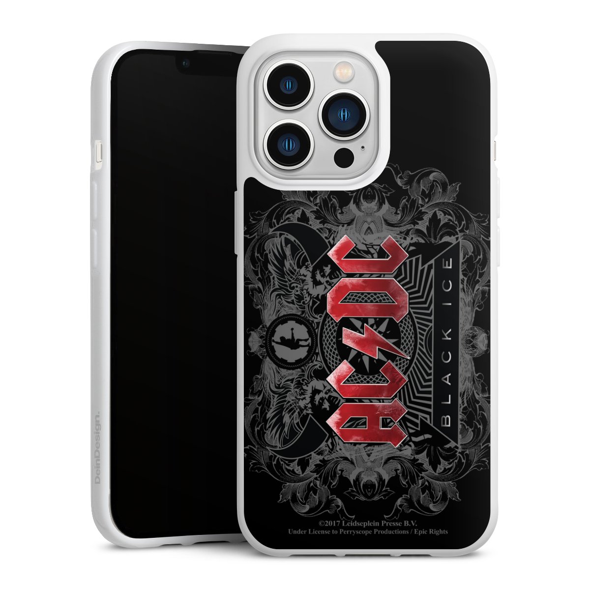 iPhone 13 Pro Handy Silikon Hülle Case weiß Handyhülle Merchandise Black Ice Acdc Silikon Case