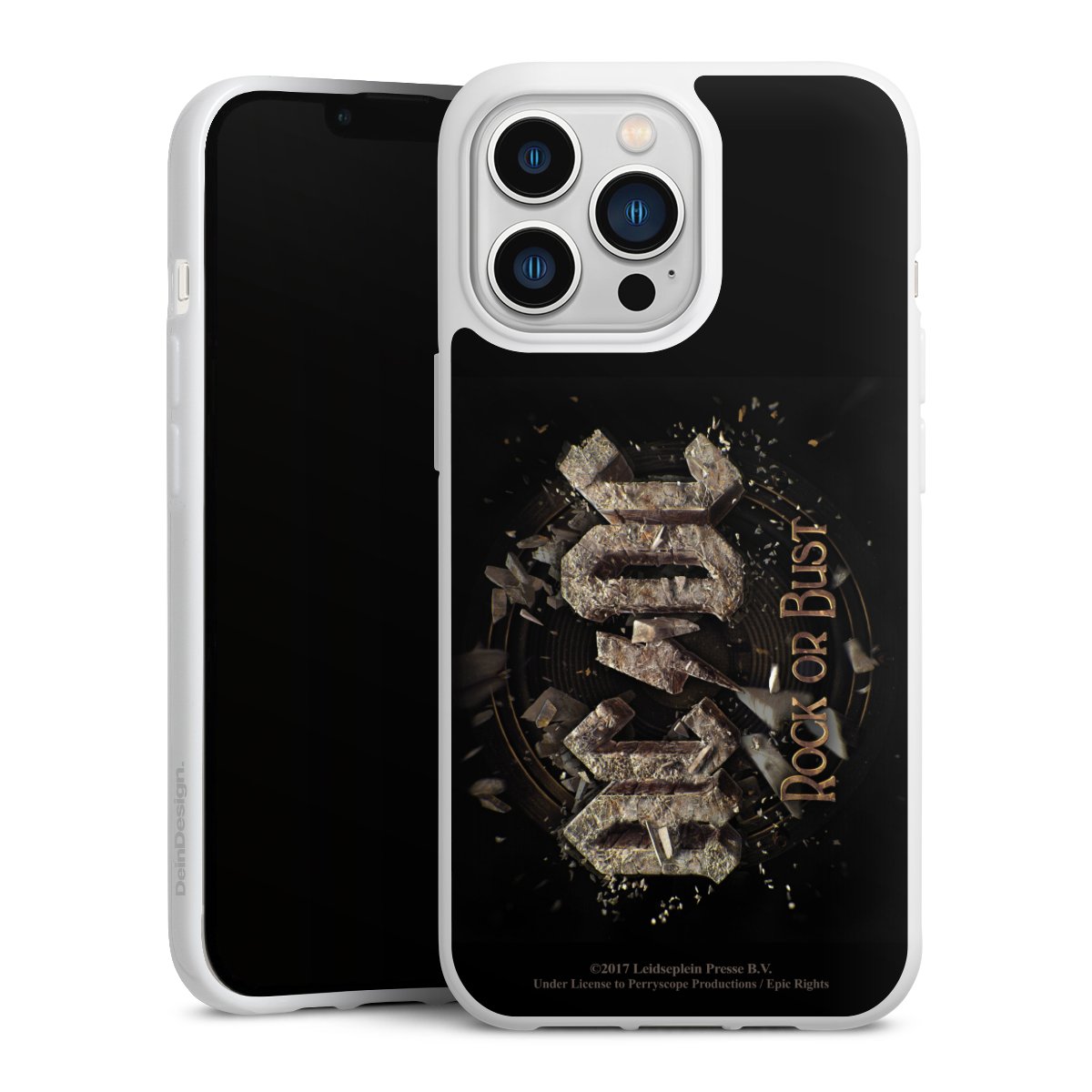 iPhone 13 Pro Handy Silikon Hülle Case weiß Handyhülle Acdc Official Licensed Product Rock Or Bust Silikon Case