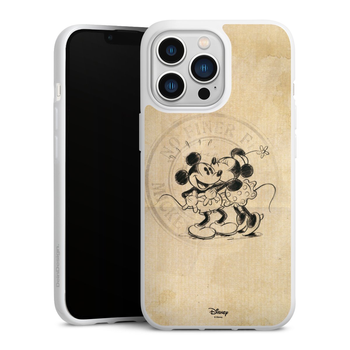 iPhone 13 Pro Handy Silikon Hülle Case weiß Handyhülle Mickey Mouse Vintage Minnie Mouse Silikon Case