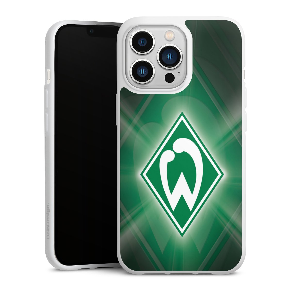 iPhone 13 Pro Handy Silikon Hülle Case weiß Handyhülle Sv Werder Bremen Official Licensed Product Coat Of Arms Silikon Case