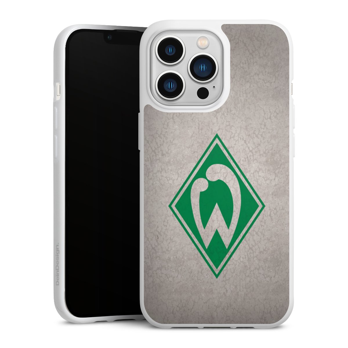 iPhone 13 Pro Handy Silikon Hülle Case weiß Handyhülle Sv Werder Bremen Concrete Official Licensed Product Silikon Case