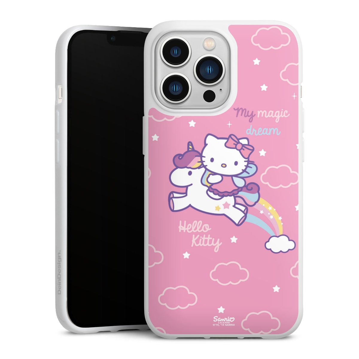 iPhone 13 Pro Handy Silikon Hülle Case weiß Handyhülle Einhorn Official Licensed Product Hello Kitty Silikon Case