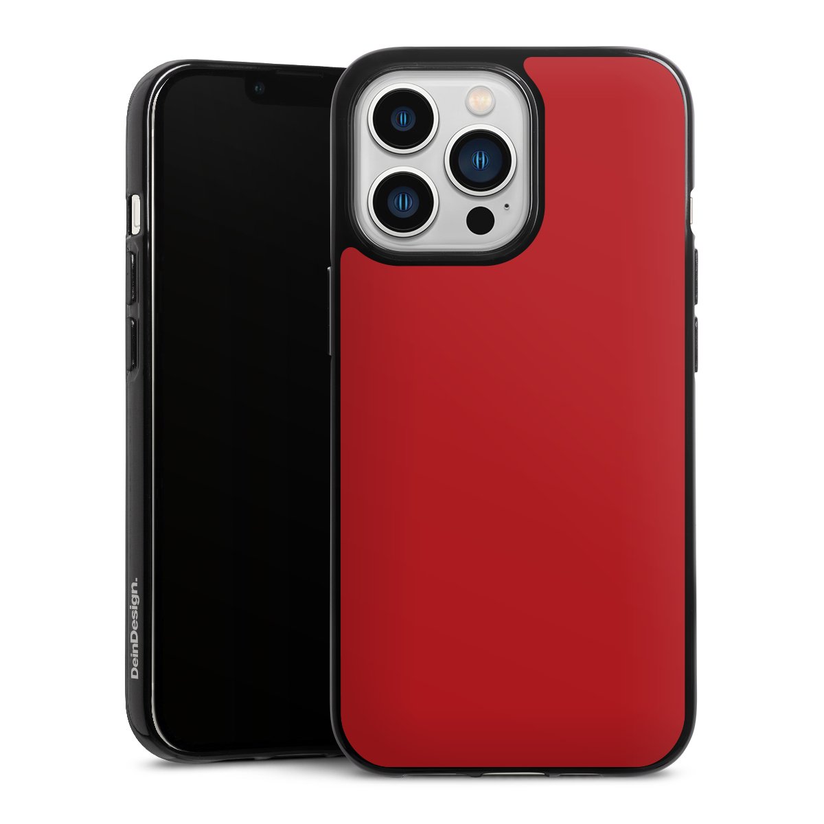 iPhone 13 Pro Handy Silikon Hülle Case schwarz Handyhülle Colour Unicoloured Red