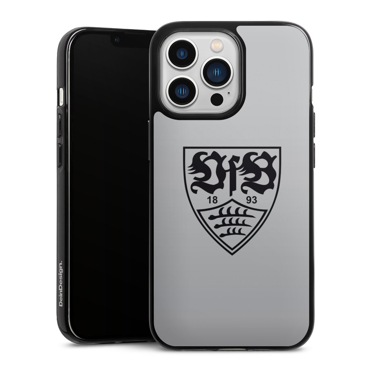 iPhone 13 Pro Handy Silikon Hülle Case schwarz Handyhülle Logo Vfb Stuttgart Official Licensed Product