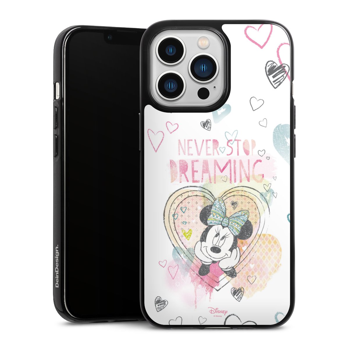 iPhone 13 Pro Handy Silikon Hülle Case schwarz Handyhülle Disney Official Licensed Product Minnie Mouse