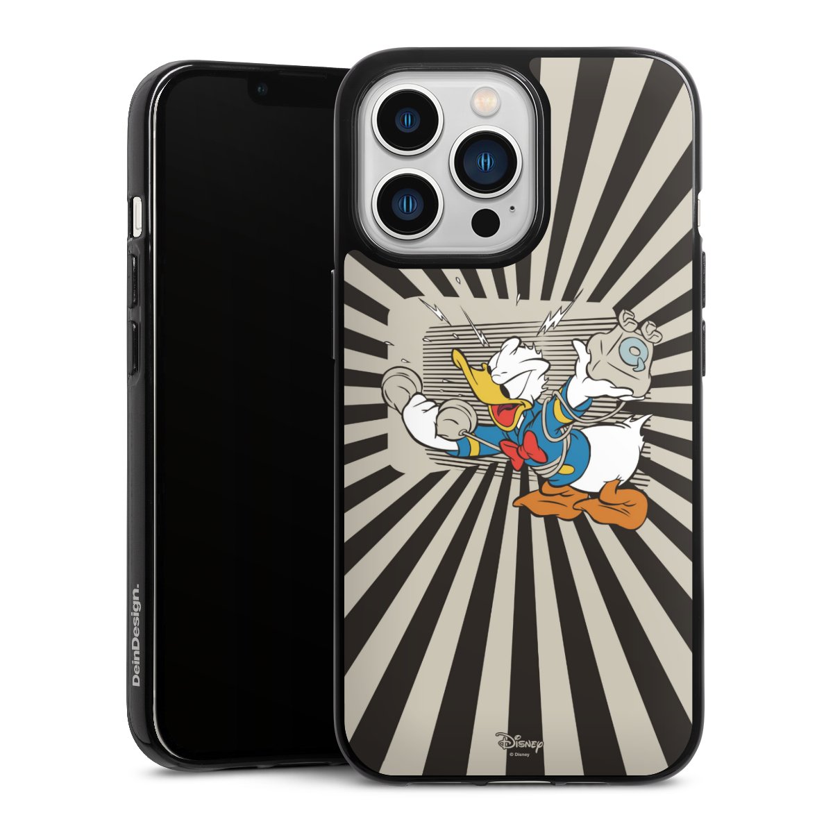 iPhone 13 Pro Handy Silikon Hülle Case schwarz Handyhülle Donald Duck Disney Official Licensed Product