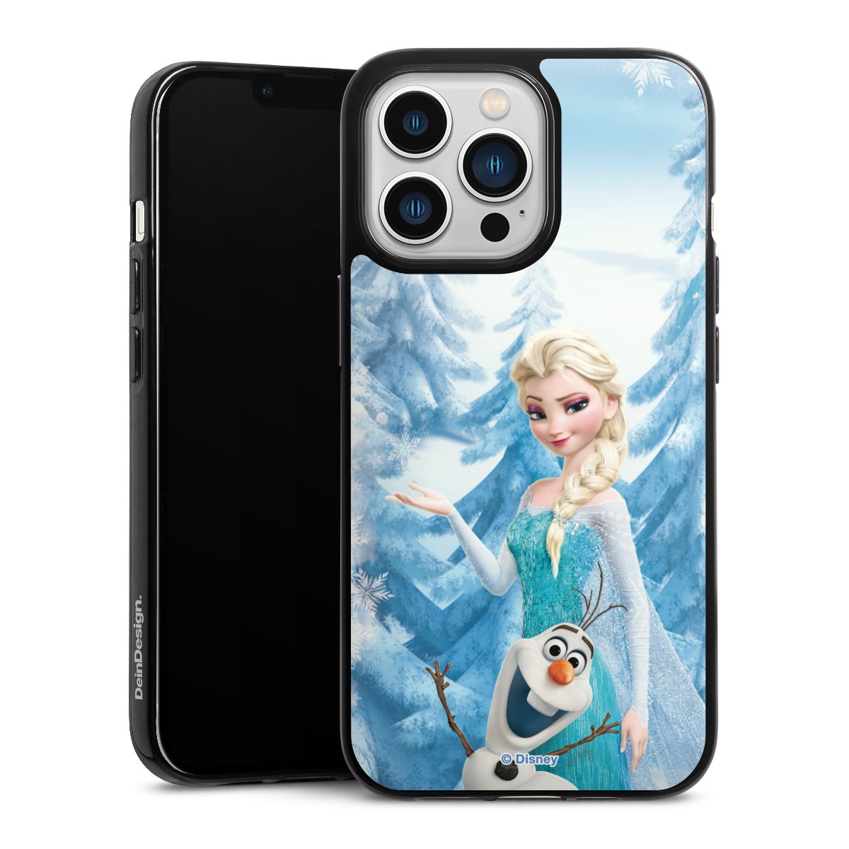 iPhone 13 Pro Handy Silikon Hülle Case schwarz Handyhülle Official Licensed Product Frozen Elsa Disney