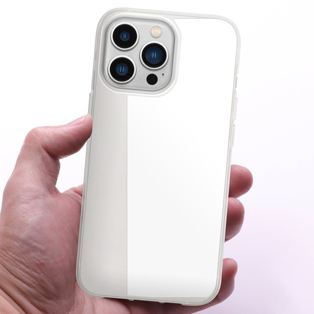 iPhone 13 Pro Handy Silikon Hülle Case transparent Handyhülle Unicoloured Colour White Silikon Case