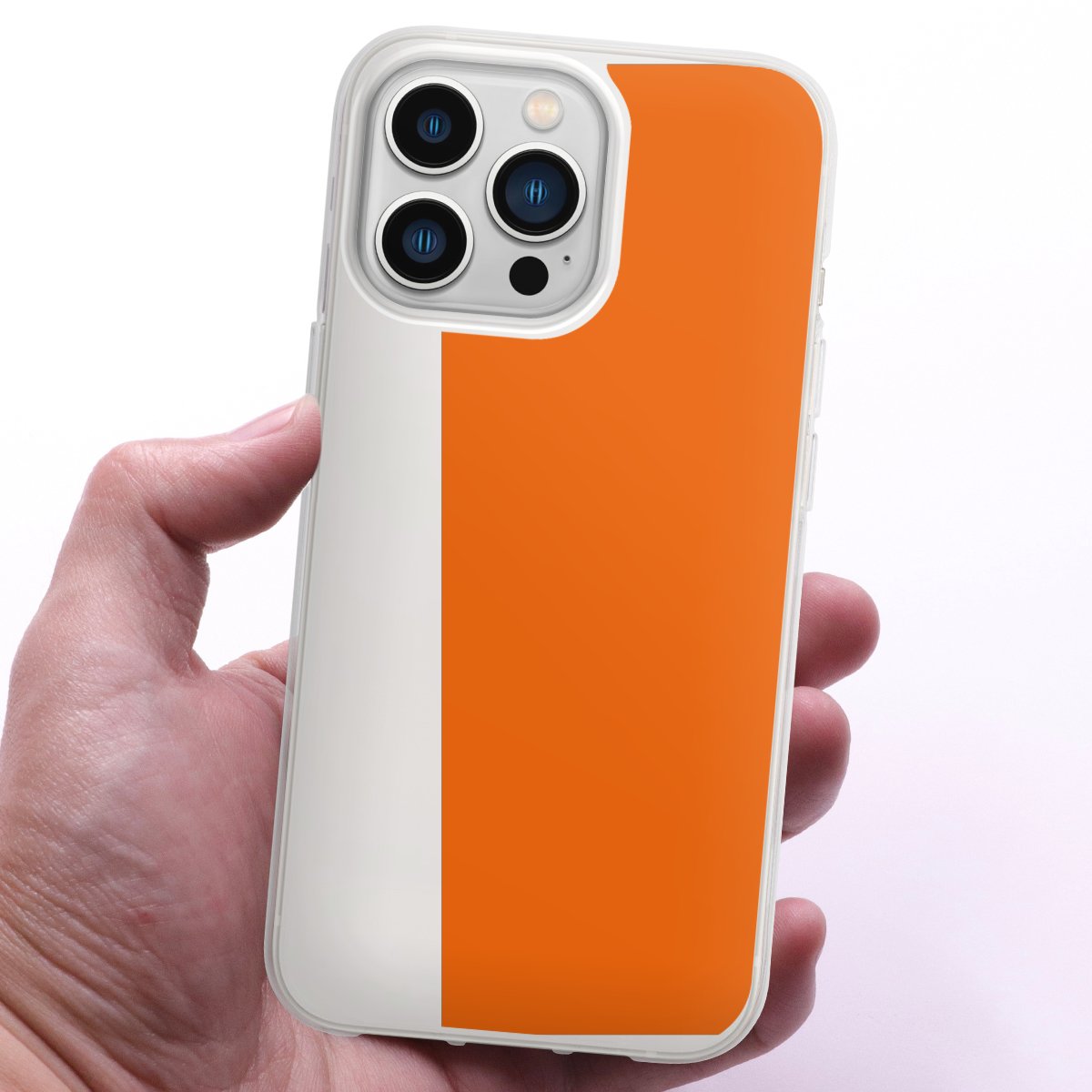 iPhone 13 Pro Handy Silikon Hülle Case transparent Handyhülle Orange Colour Unicoloured Silikon Case