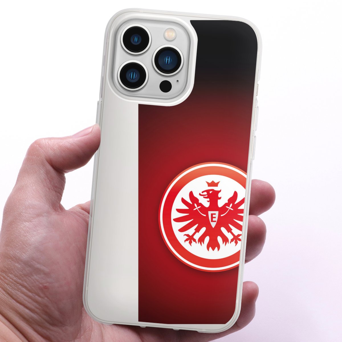 iPhone 13 Pro Handy Silikon Hülle Case transparent Handyhülle Eintracht Frankfurt Official Licensed Product Coat Of Arms Silikon Case