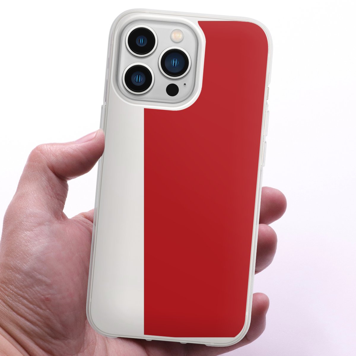 iPhone 13 Pro Handy Silikon Hülle Case transparent Handyhülle Colour Unicoloured Red Silikon Case