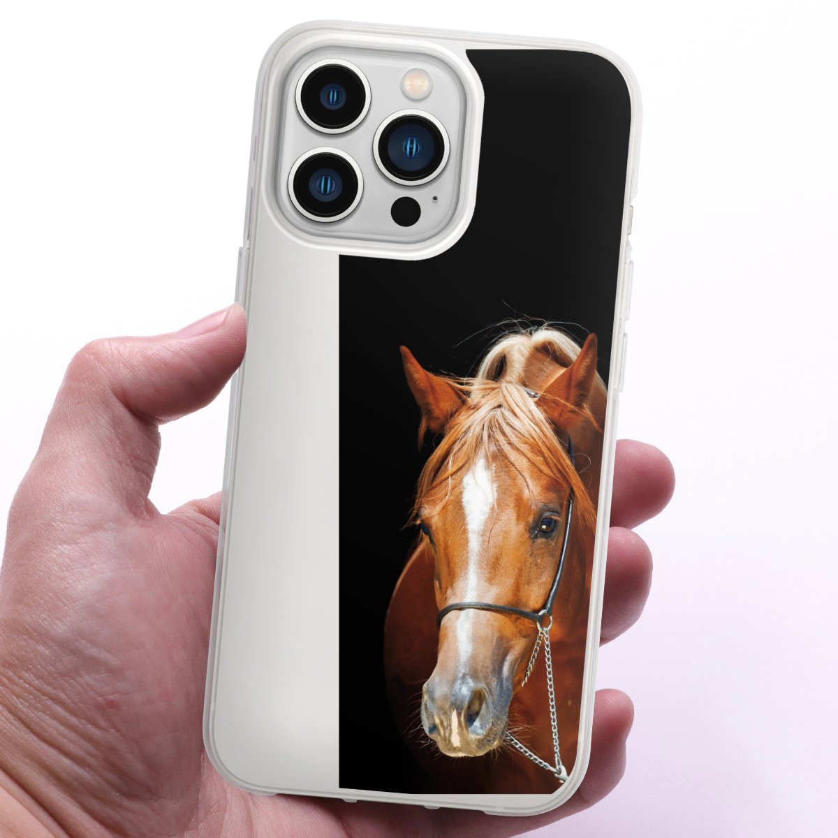 iPhone 13 Pro Handy Silikon Hülle Case transparent Handyhülle Mare Horse Hobby Silikon Case