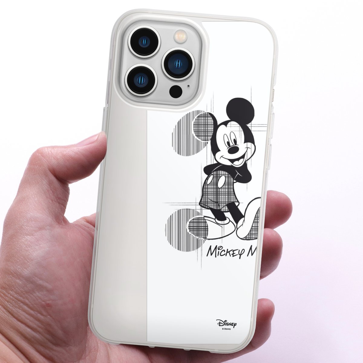 iPhone 13 Pro Handy Silikon Hülle Case transparent Handyhülle Disney Official Licensed Product Mickey Mouse Silikon Case