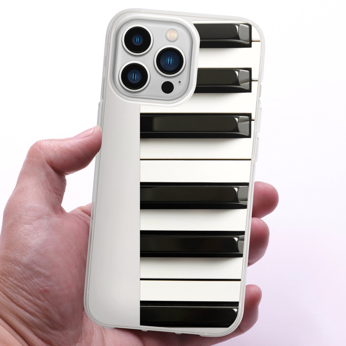 iPhone 13 Pro Handy Silikon Hülle Case transparent Handyhülle Klavier Piano Music Silikon Case