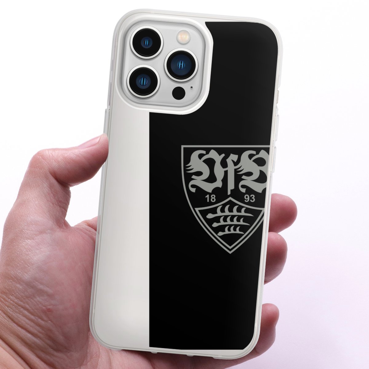 iPhone 13 Pro Handy Silikon Hülle Case transparent Handyhülle Official Licensed Product Vfb Stuttgart Silikon Case