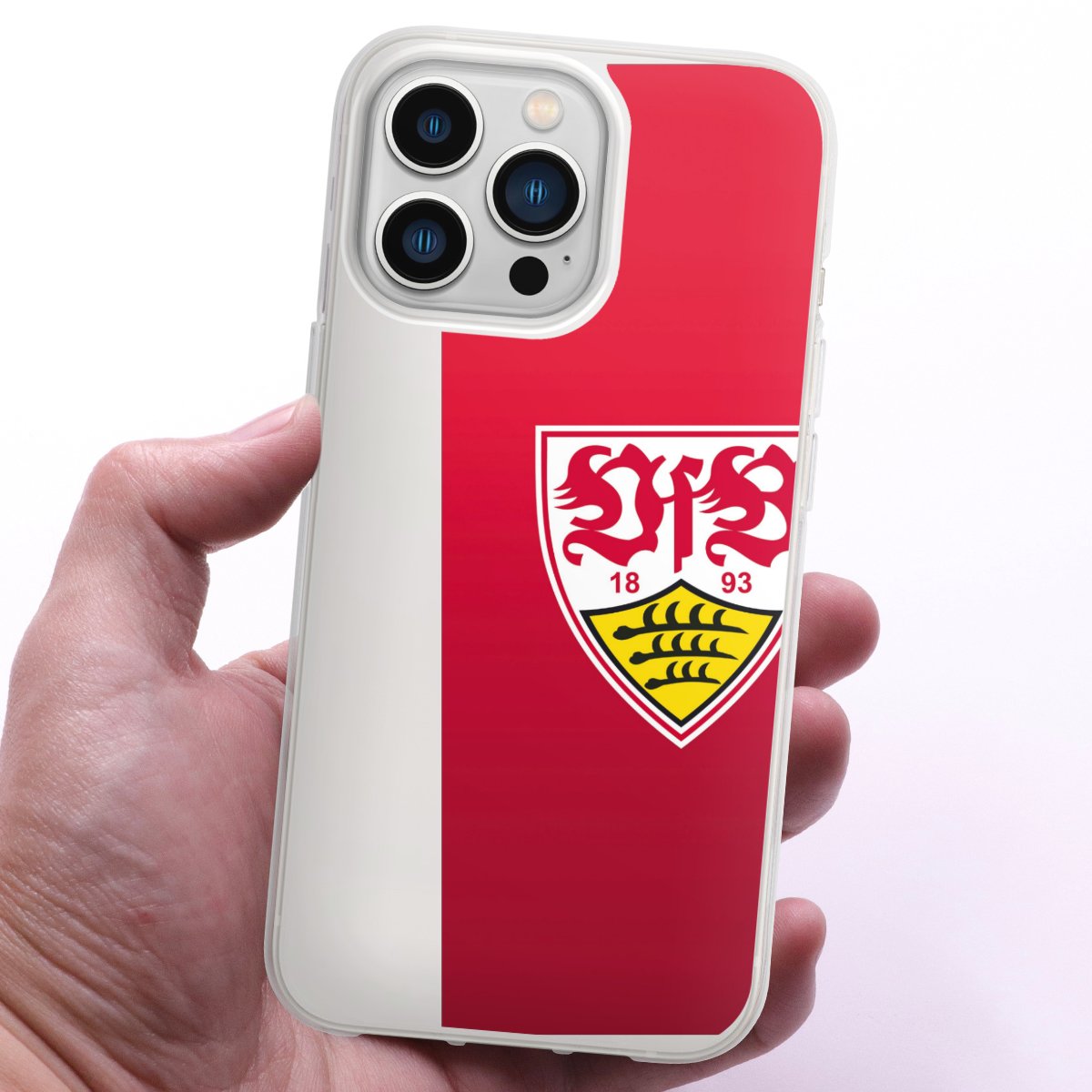 iPhone 13 Pro Handy Silikon Hülle Case transparent Handyhülle Official Licensed Product Vfb Stuttgart Silikon Case