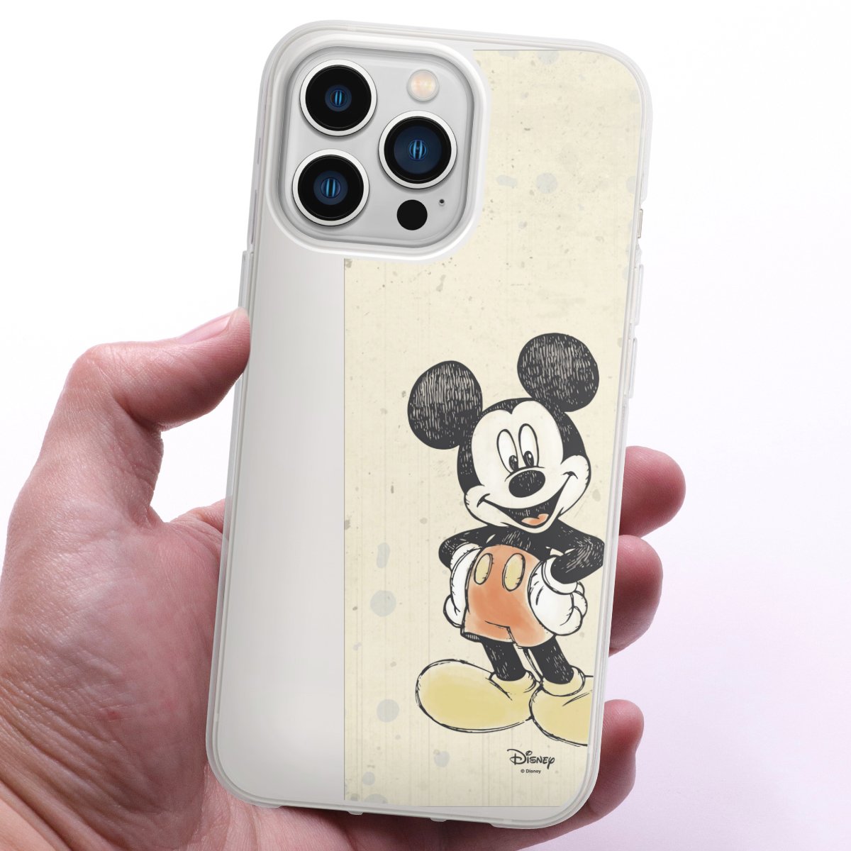 iPhone 13 Pro Handy Silikon Hülle Case transparent Handyhülle Water Colour Mickey & Minnie Mouse Official Licensed Product Silikon Case