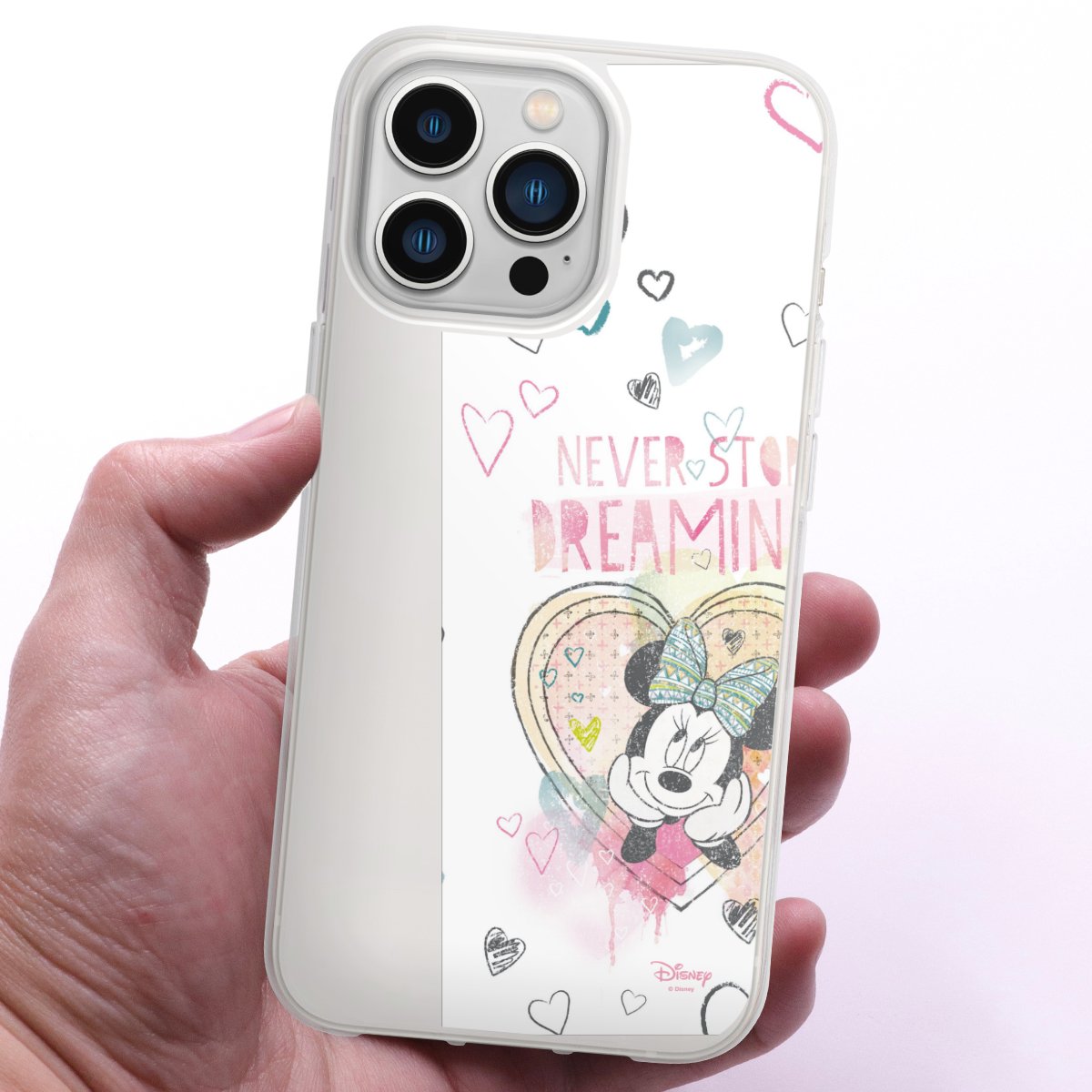 iPhone 13 Pro Handy Silikon Hülle Case transparent Handyhülle Disney Official Licensed Product Minnie Mouse Silikon Case