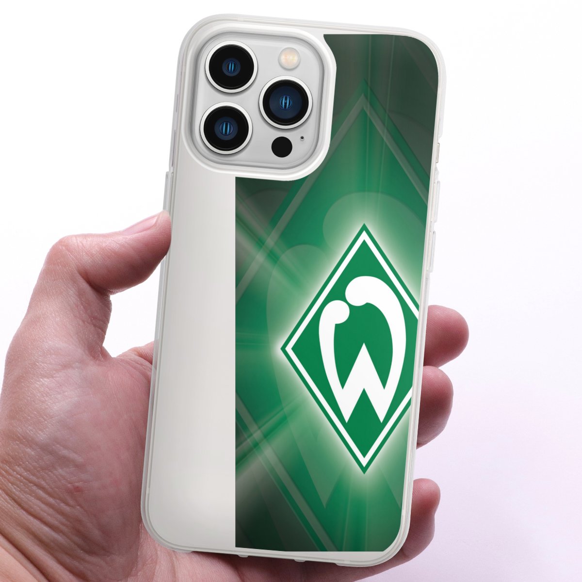 iPhone 13 Pro Handy Silikon Hülle Case transparent Handyhülle Sv Werder Bremen Official Licensed Product Coat Of Arms Silikon Case