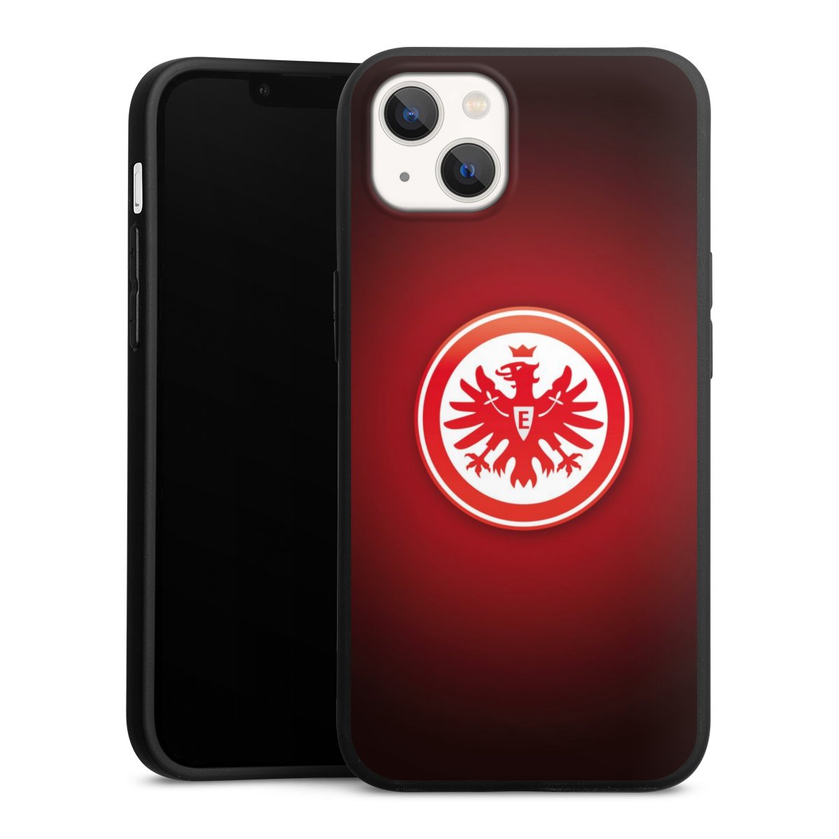 iPhone 13 Handy Premium Silikon Hülle Handyhülle schwarz Case Eintracht Frankfurt Official Licensed Product Coat Of Arms Silikon Premium Case