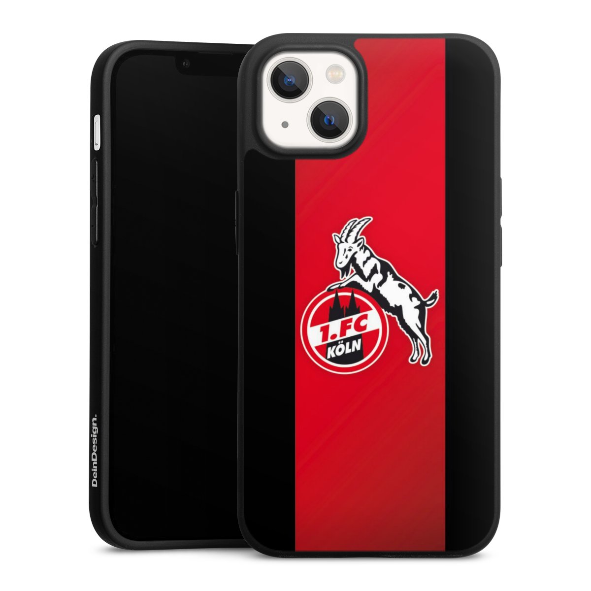 iPhone 13 Handy Premium Silikon Hülle Handyhülle schwarz Case Official Licensed Product Billy Goat Hennes 1. Fc Köln Silikon Premium Case