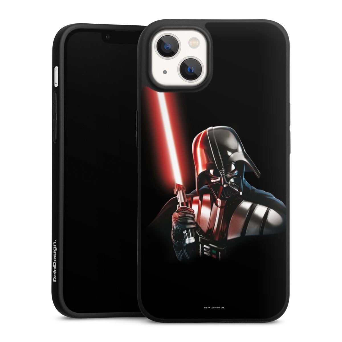 iPhone 13 Handy Premium Silikon Hülle Handyhülle schwarz Case Star Wars Merchandise Darth Vader Silikon Premium Case