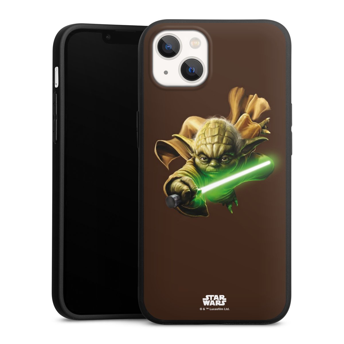 iPhone 13 Handy Premium Silikon Hülle Handyhülle schwarz Case Yoda Merchandise Star Wars Silikon Premium Case