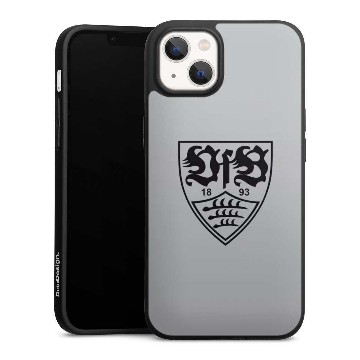 iPhone 13 Handy Premium Silikon Hülle Handyhülle schwarz Case Logo Vfb Stuttgart Official Licensed Product Silikon Premium Case