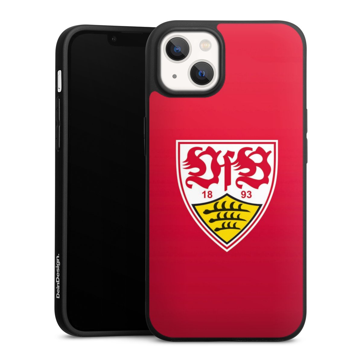 iPhone 13 Handy Premium Silikon Hülle Handyhülle schwarz Case Official Licensed Product Vfb Stuttgart Silikon Premium Case