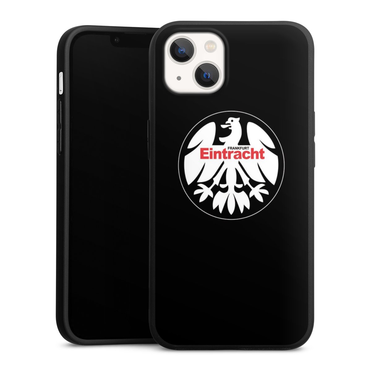 iPhone 13 Handy Premium Silikon Hülle Handyhülle schwarz Case Official Licensed Product Eintracht Frankfurt Sge Silikon Premium Case