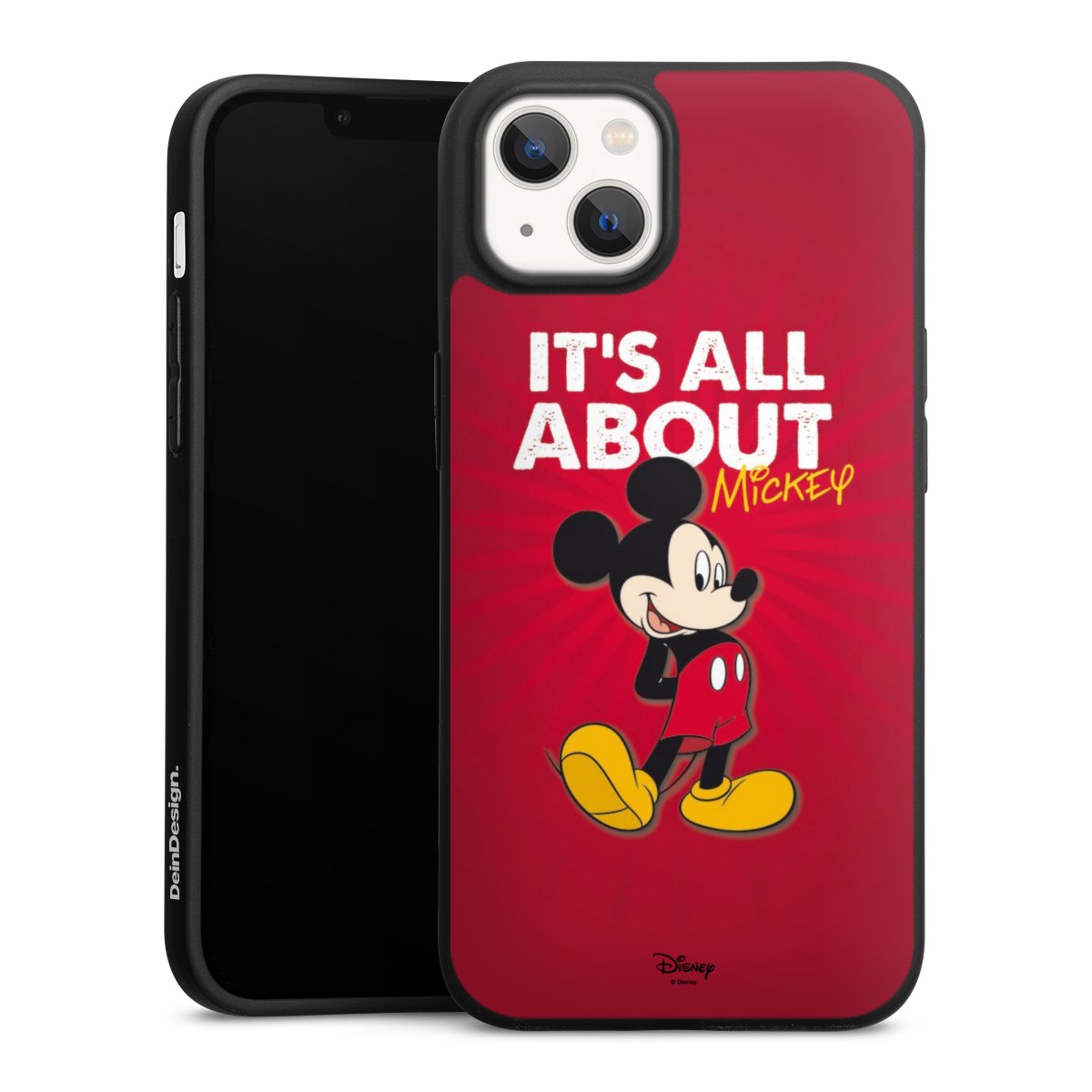 iPhone 13 Handy Premium Silikon Hülle Handyhülle schwarz Case Mouse Disney Official Licensed Product Silikon Premium Case