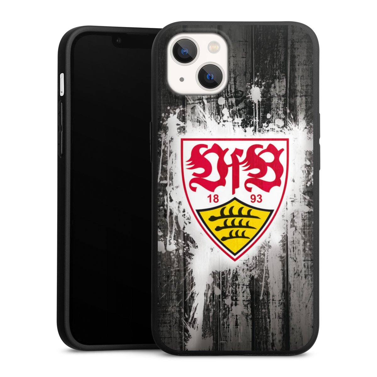 iPhone 13 Handy Premium Silikon Hülle Handyhülle schwarz Case Vfb Stuttgart Official Licensed Product Silikon Premium Case