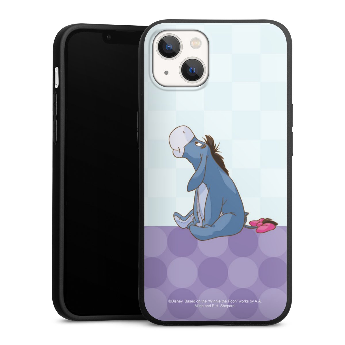 iPhone 13 Handy Premium Silikon Hülle Handyhülle schwarz Case Disney Donkey Winnie The Pooh Silikon Premium Case