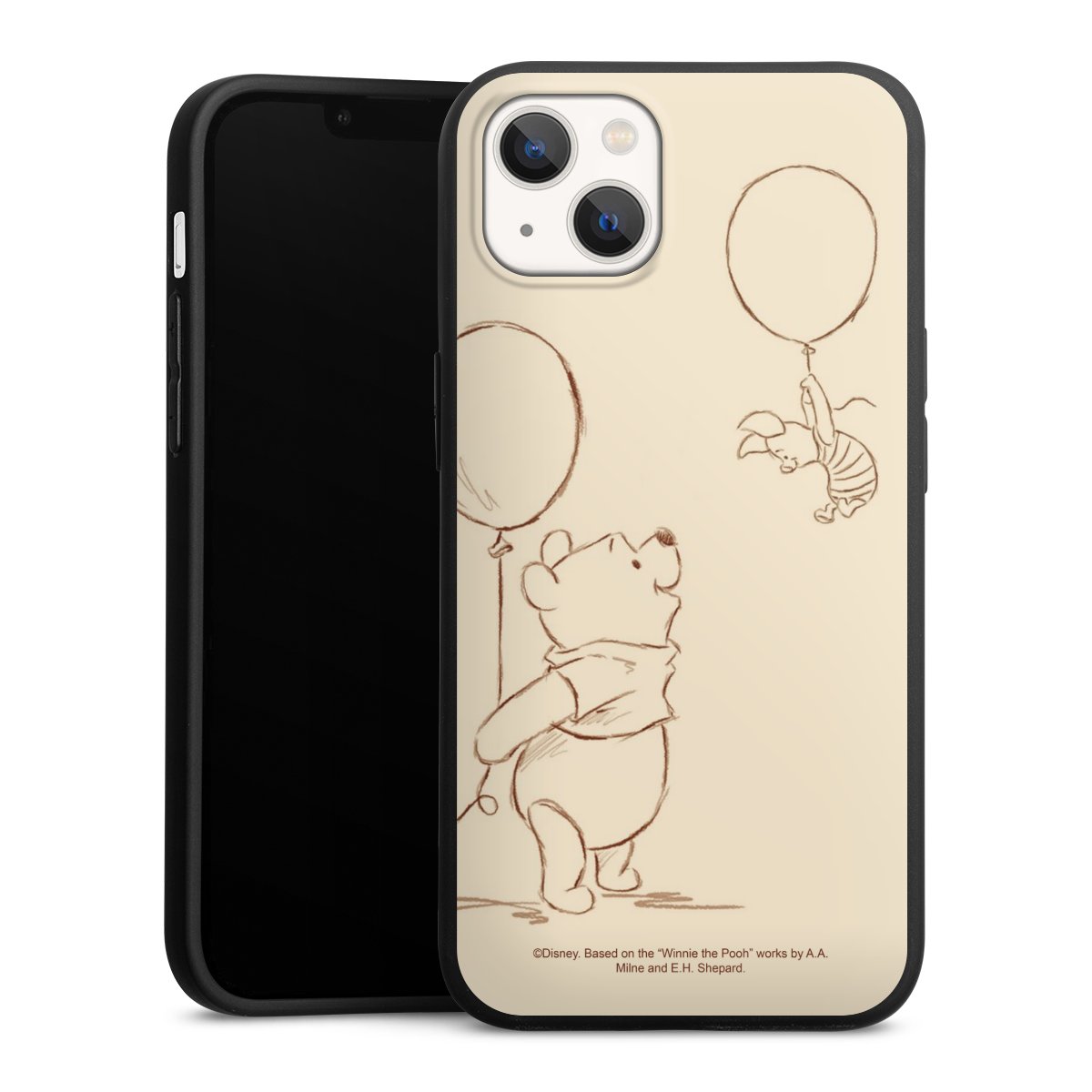 iPhone 13 Handy Premium Silikon Hülle Handyhülle schwarz Case Official Licensed Product Winnie The Pooh Disney Silikon Premium Case