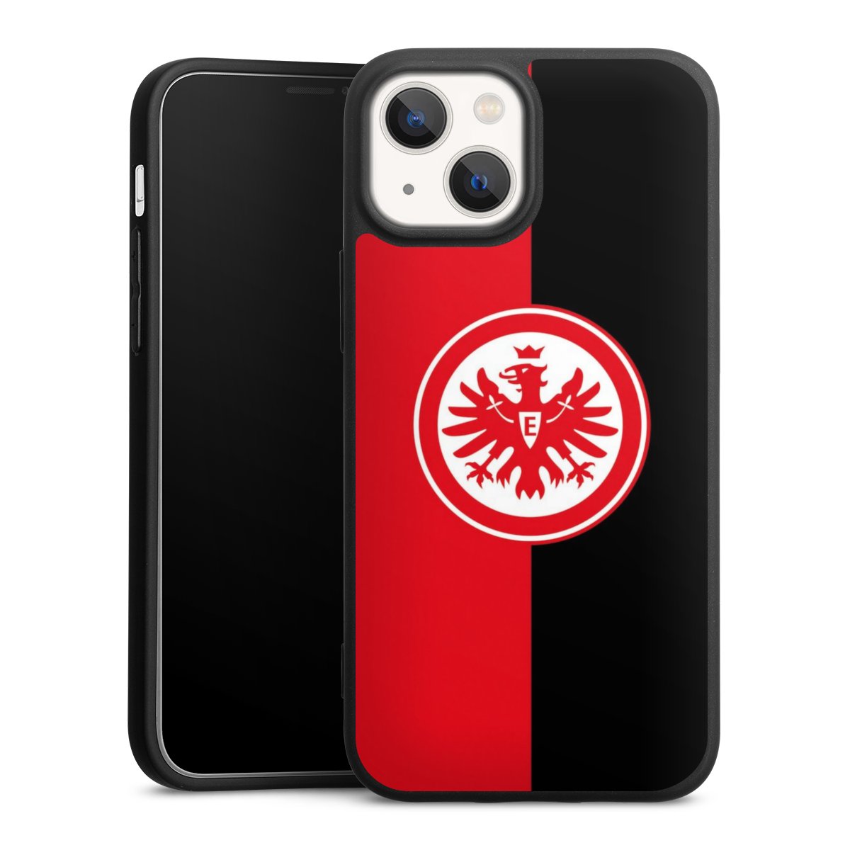 iPhone 13 Mini Handy Premium Silikon Hülle Handyhülle schwarz Case Official Licensed Product Eintracht Frankfurt Sge Silikon Premium Case