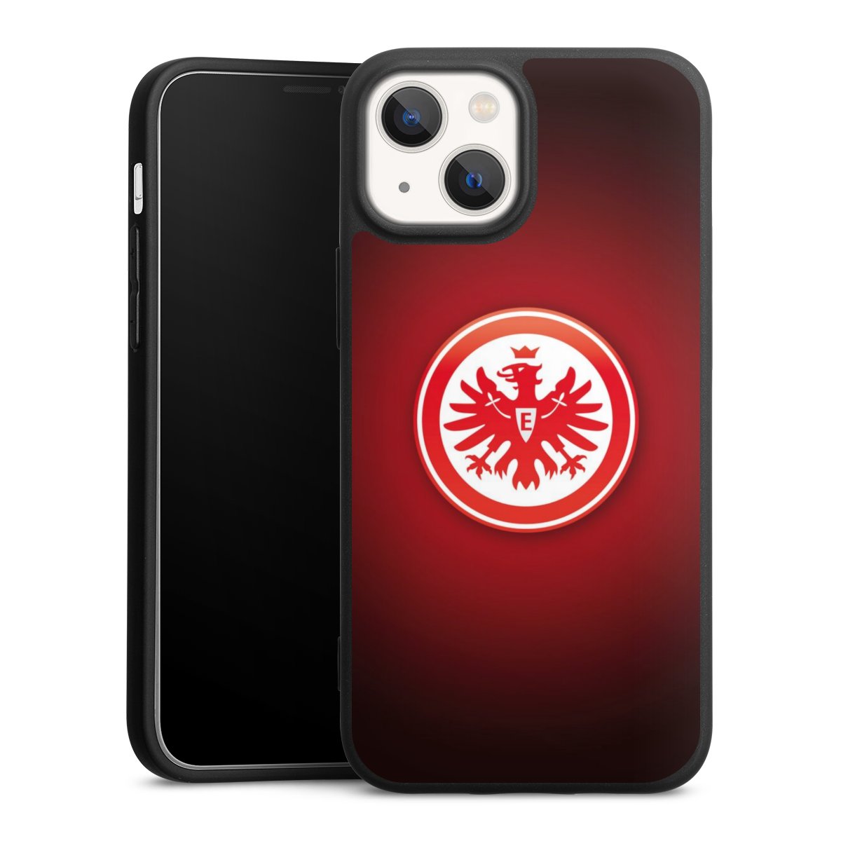 iPhone 13 Mini Handy Premium Silikon Hülle Handyhülle schwarz Case Eintracht Frankfurt Official Licensed Product Coat Of Arms Silikon Premium Case