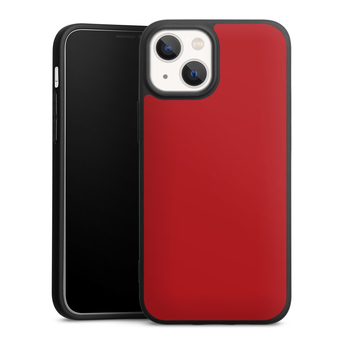 iPhone 13 Mini Handy Premium Silikon Hülle Handyhülle schwarz Case Colour Unicoloured Red Silikon Premium Case