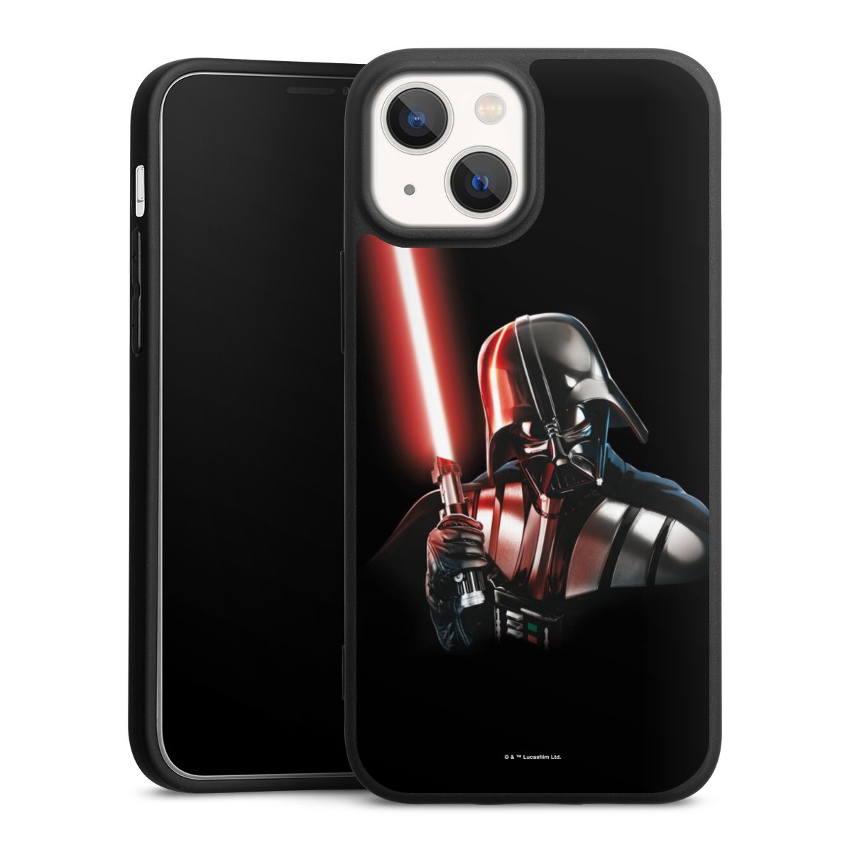 iPhone 13 Mini Handy Premium Silikon Hülle Handyhülle schwarz Case Star Wars Merchandise Darth Vader Silikon Premium Case