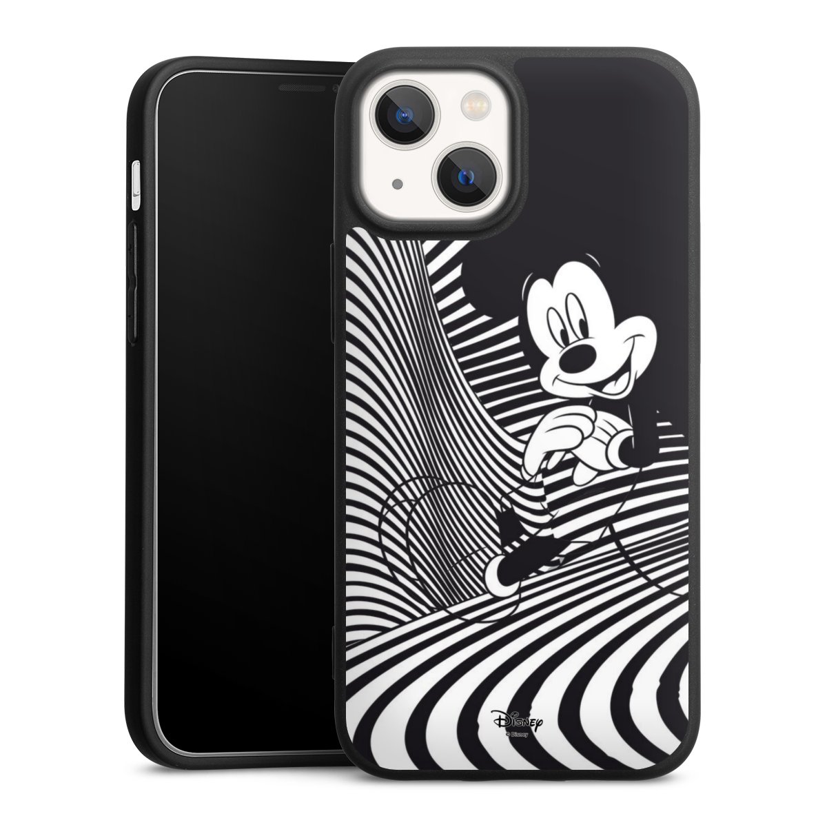 iPhone 13 Mini Handy Premium Silikon Hülle Handyhülle schwarz Case Disney Official Licensed Product Mickey Mouse Silikon Premium Case