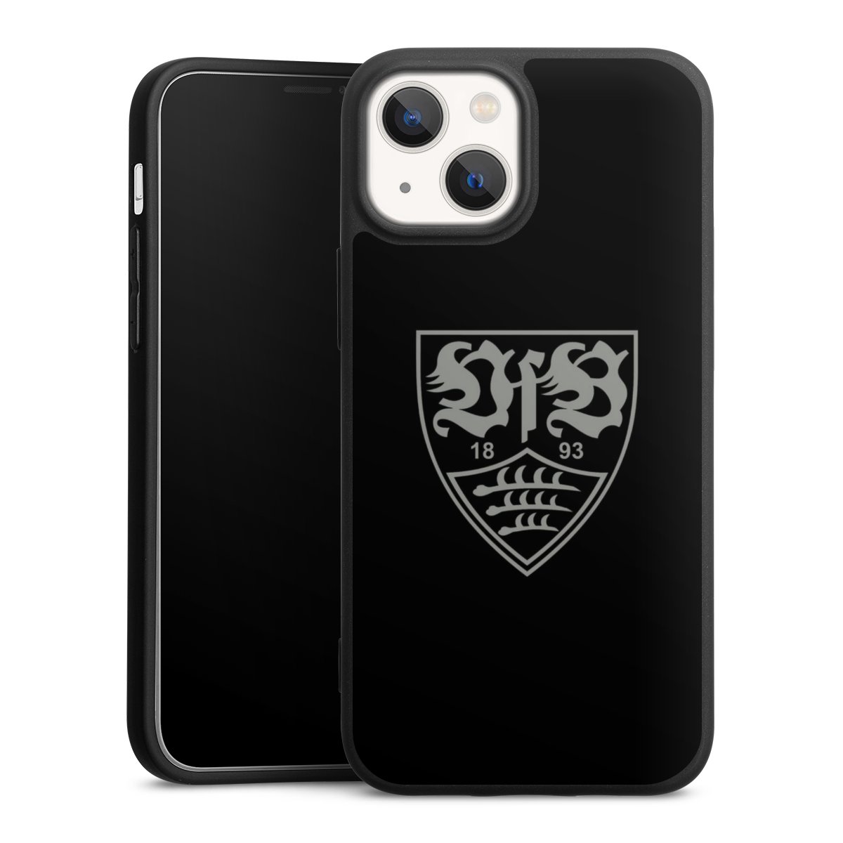 iPhone 13 Mini Handy Premium Silikon Hülle Handyhülle schwarz Case Official Licensed Product Vfb Stuttgart Silikon Premium Case