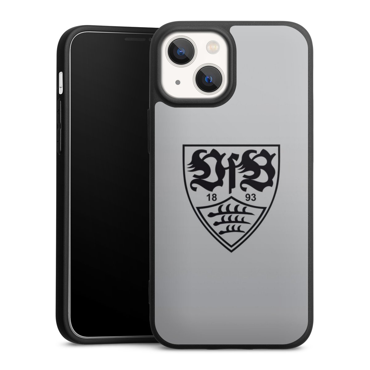 iPhone 13 Mini Handy Premium Silikon Hülle Handyhülle schwarz Case Logo Vfb Stuttgart Official Licensed Product Silikon Premium Case