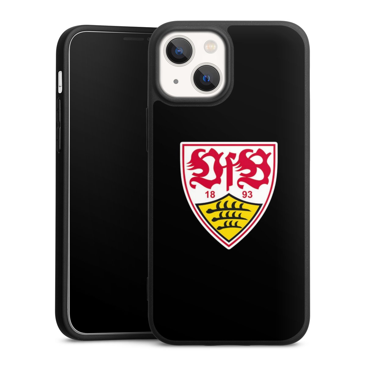 iPhone 13 Mini Handy Premium Silikon Hülle Handyhülle schwarz Case Vfb Stuttgart Official Licensed Product Coat Of Arms Silikon Premium Case