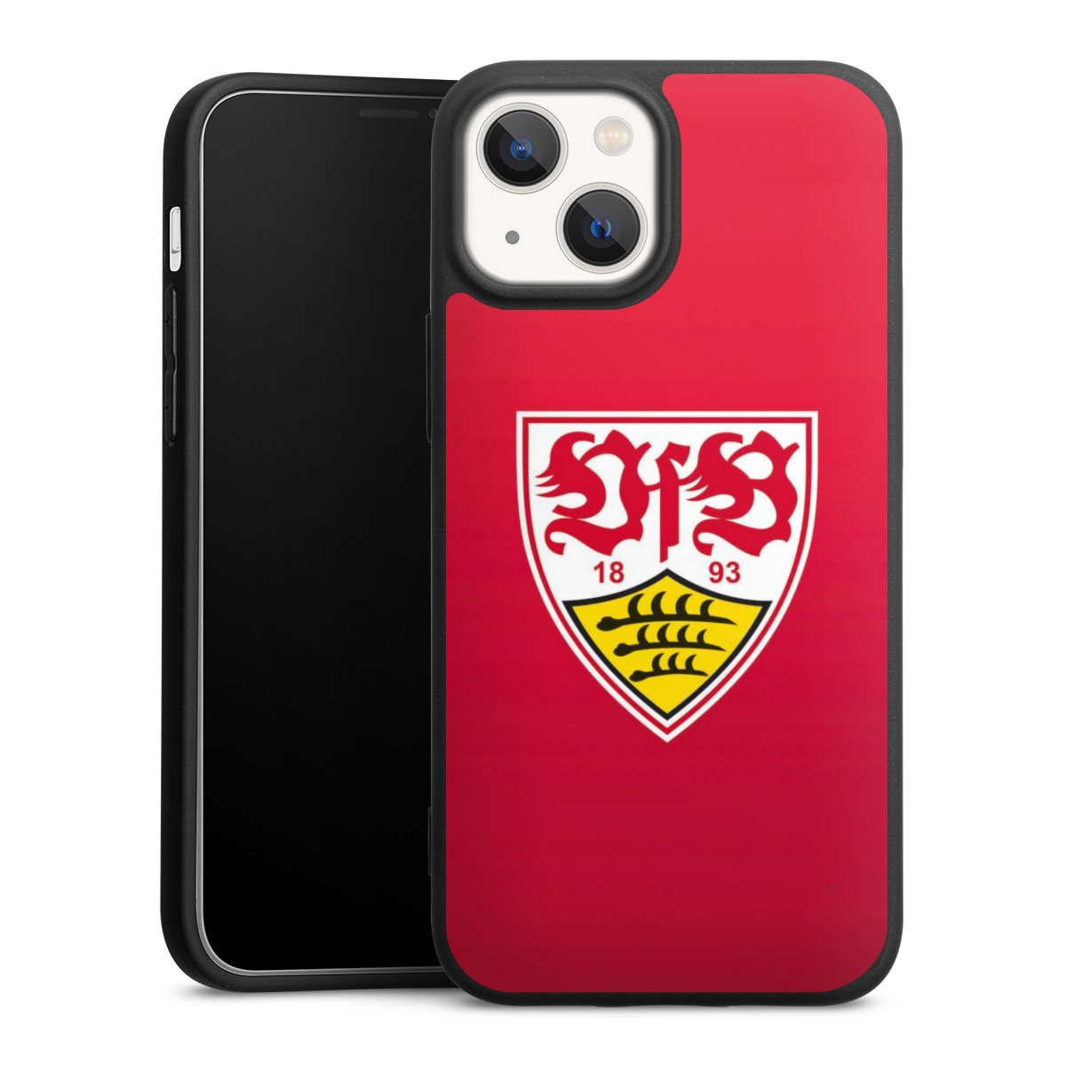 iPhone 13 Mini Handy Premium Silikon Hülle Handyhülle schwarz Case Official Licensed Product Vfb Stuttgart Silikon Premium Case