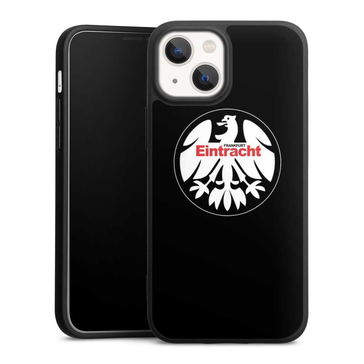 iPhone 13 Mini Handy Premium Silikon Hülle Handyhülle schwarz Case Official Licensed Product Eintracht Frankfurt Sge Silikon Premium Case