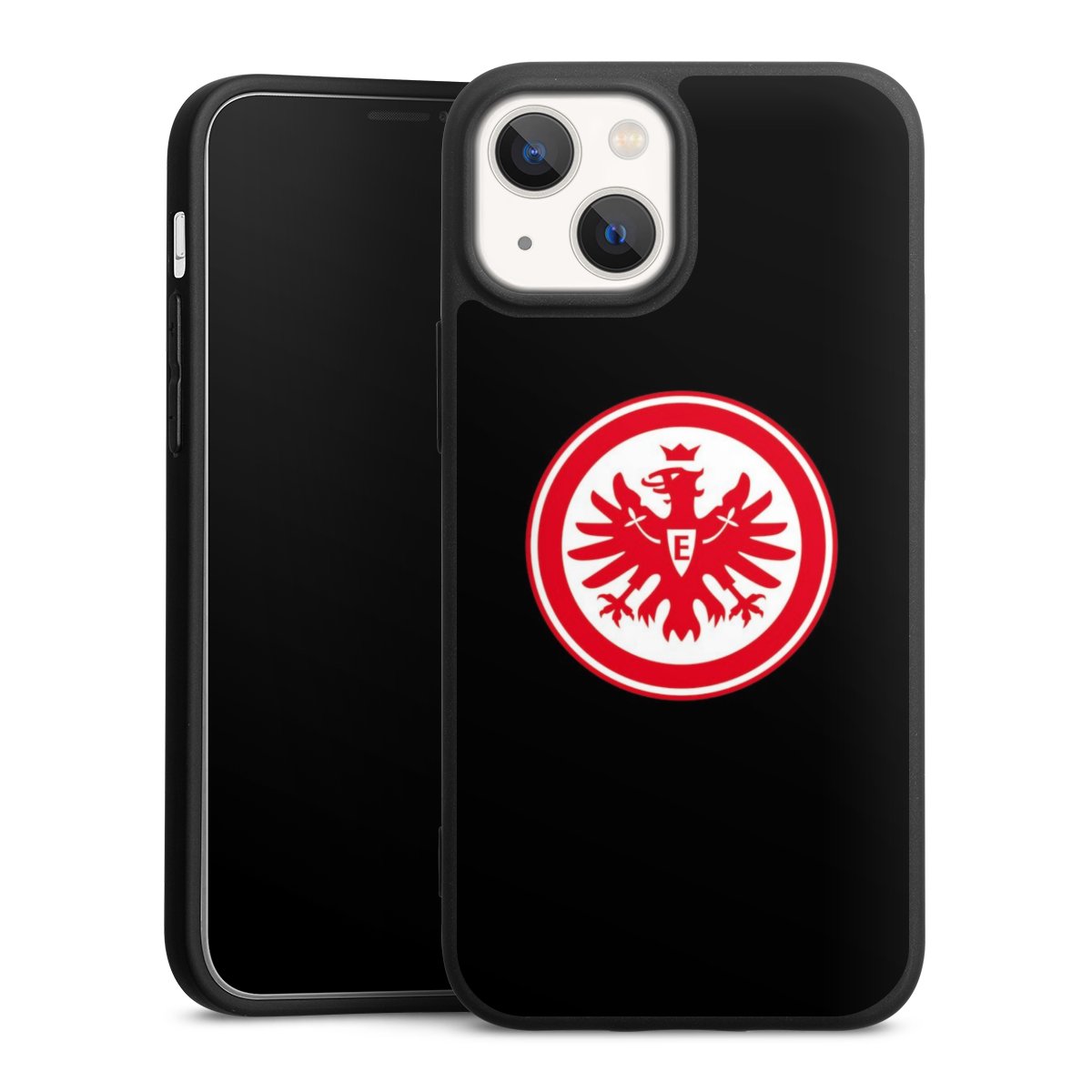 iPhone 13 Mini Handy Premium Silikon Hülle Handyhülle schwarz Case Eintracht Frankfurt Sge Eagle Silikon Premium Case