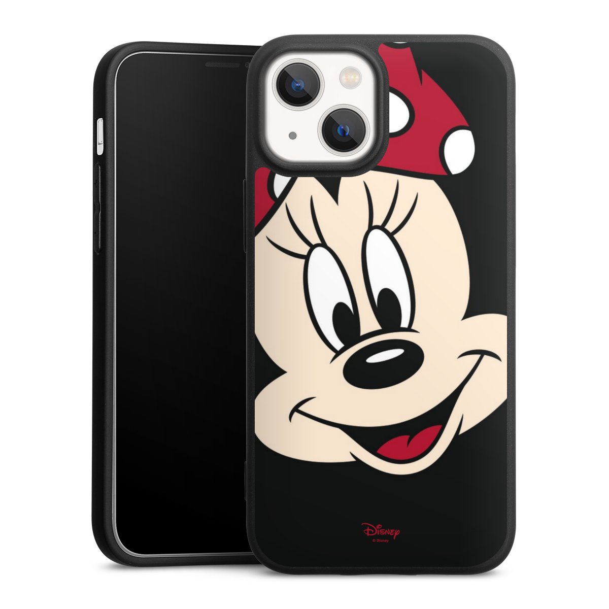 iPhone 13 Mini Handy Premium Silikon Hülle Handyhülle schwarz Case Minnie Mouse Official Licensed Product Disney Silikon Premium Case