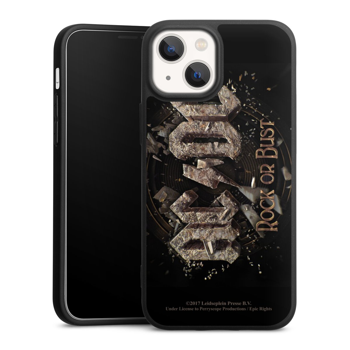 iPhone 13 Mini Handy Premium Silikon Hülle Handyhülle schwarz Case Acdc Official Licensed Product Rock Or Bust Silikon Premium Case