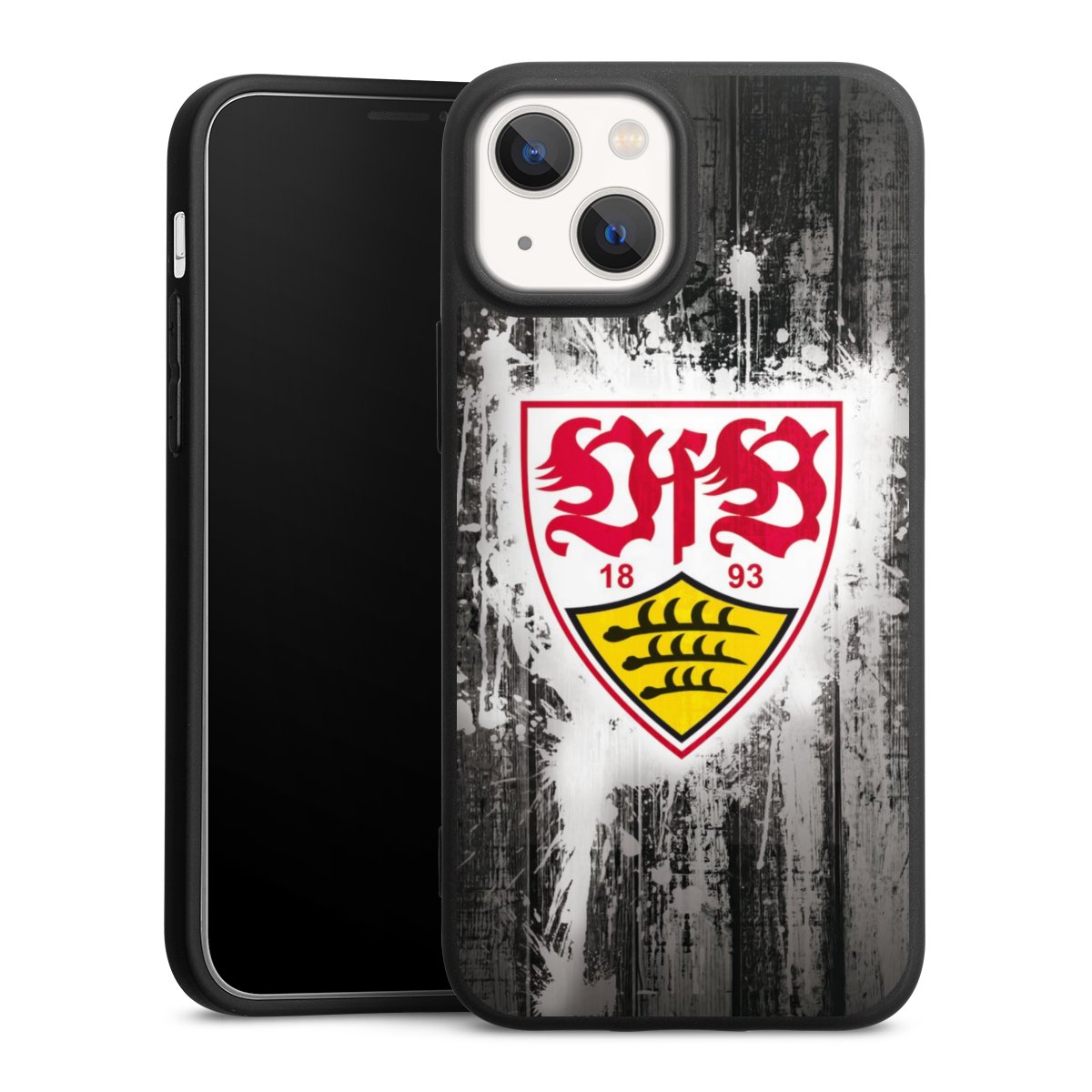 iPhone 13 Mini Handy Premium Silikon Hülle Handyhülle schwarz Case Vfb Stuttgart Official Licensed Product Silikon Premium Case